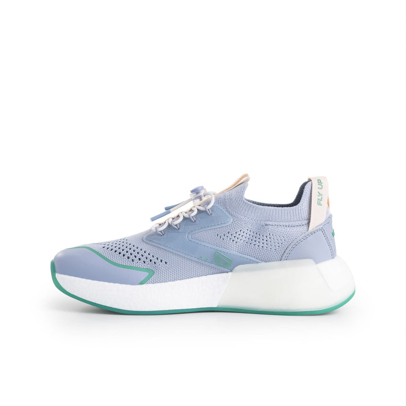 Zapatillas Mujer Fly Up Neón - Gris y Verde